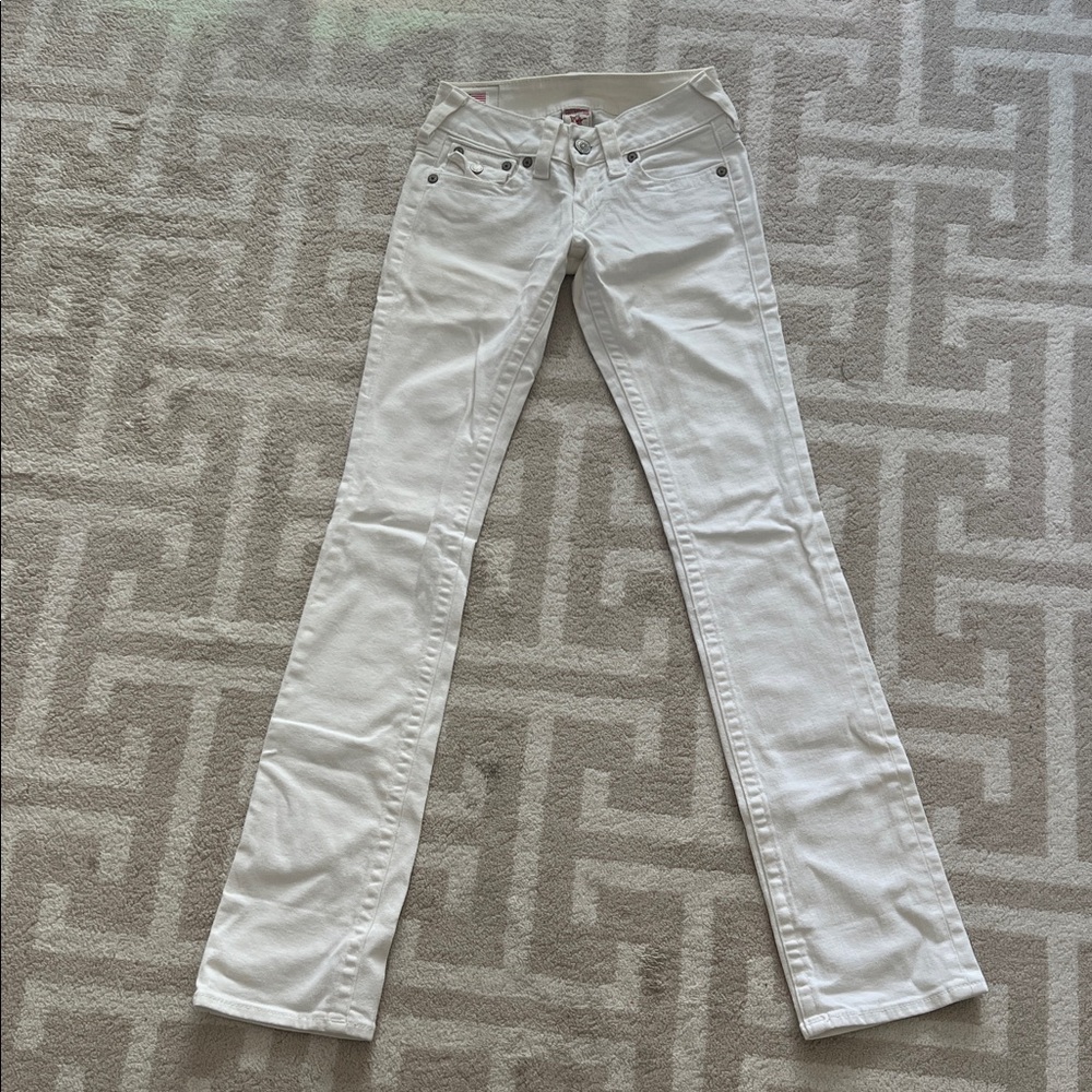 White Straight-Leg Jeans True Religion